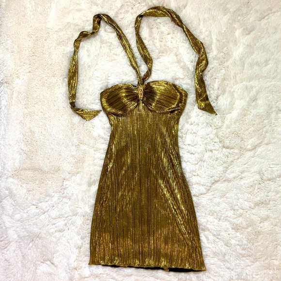 Stunning 🤩 Gold 💛 Dress - Picture 1 of 5